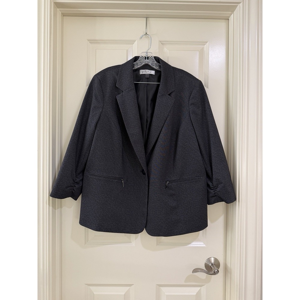 kasper women grey blazer size 18W